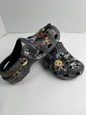 Crocs Vera Bradley X Harry Potter Clog Size C13 Kids Black Gold Glitter Strap